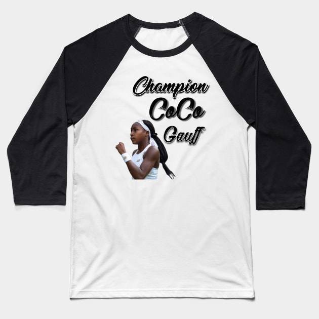 CoCo gauff Baseball T-Shirt by Light Up Glow 